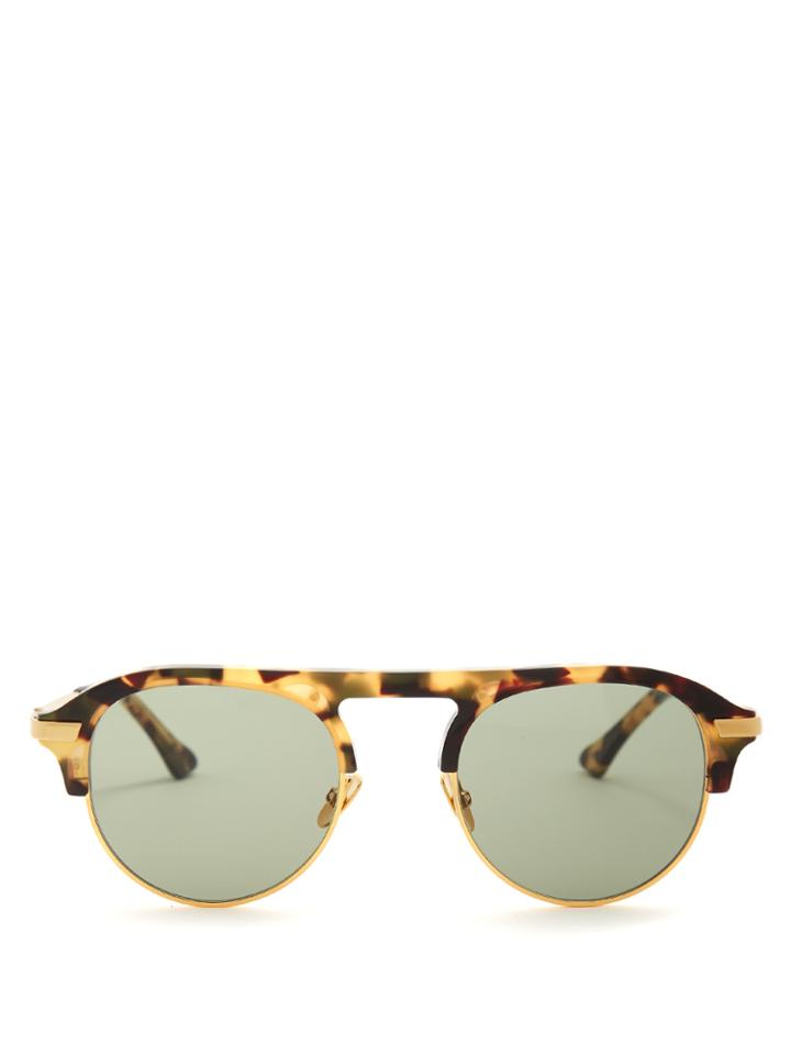 John Dalia Ray C. Acetate And Yellow-gold Sunglasses