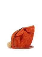 Matchesfashion.com Loewe - Bunny Mini Raffia Cross Body Bag - Womens - Orange