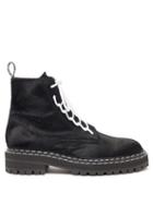Matchesfashion.com Proenza Schouler - Lace Up Calf Hair Ankle Boots - Womens - Black
