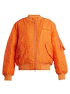 Matchesfashion.com Maharishi - Logo Embroidered Crinkled Bomber Jacket - Womens - Orange