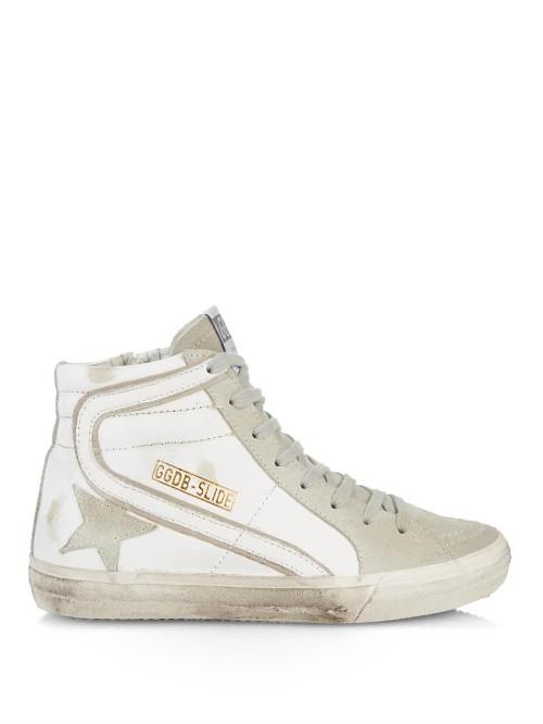 Golden Goose Deluxe Brand Slide High-top Leather Trainers