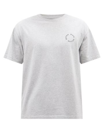 7 Days Active - Korean Town Organic Cotton-jersey T-shirt - Mens - Grey
