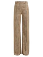 Matchesfashion.com Golden Goose Deluxe Brand - Checked High Rise Trousers - Womens - Beige Multi