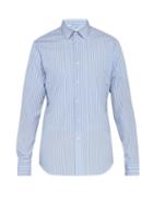 Matchesfashion.com Prada - Striped Cotton Poplin Shirt - Mens - Blue Multi