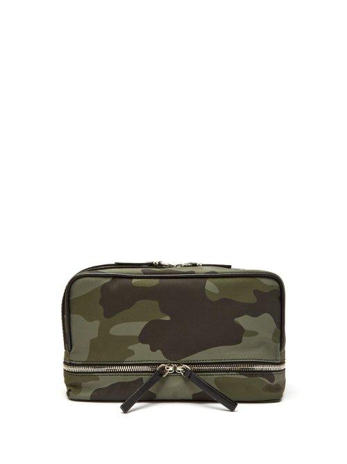 Matchesfashion.com Neil Barrett - Diagonal Zip Fastening Wash Bag - Mens - Green