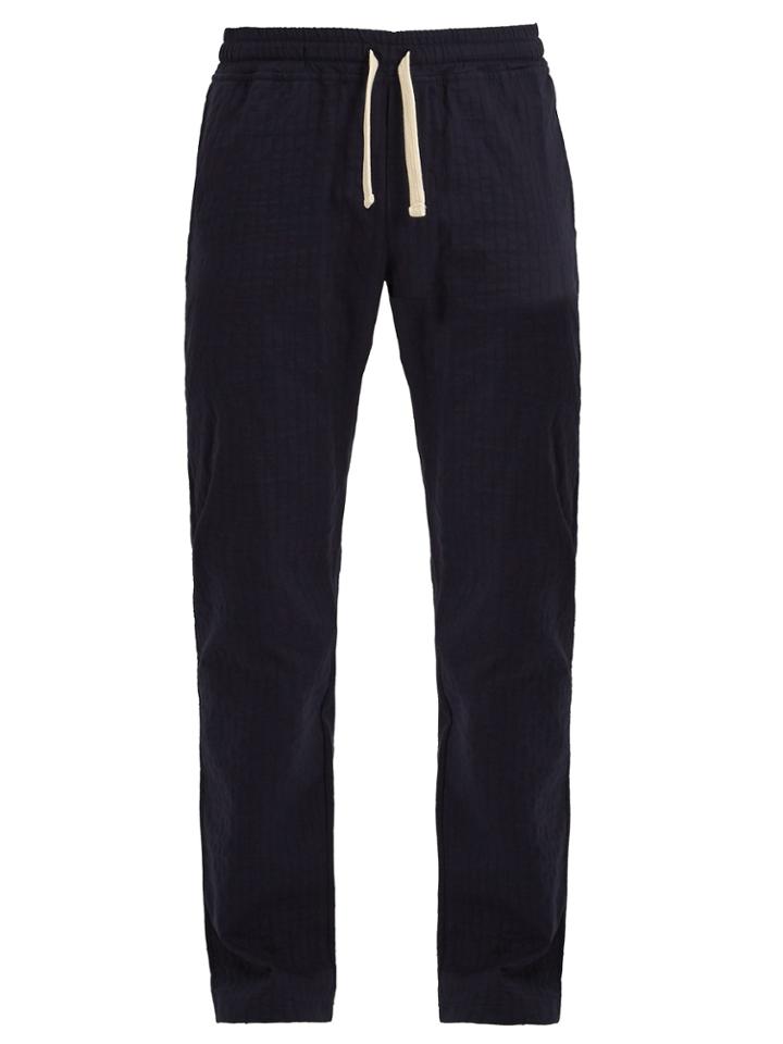 The Gigi Striped Cotton-blend Trousers