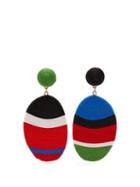 Matchesfashion.com Maryjane Claverol - Gala Mismatched Drop Clip Earrings - Womens - Red