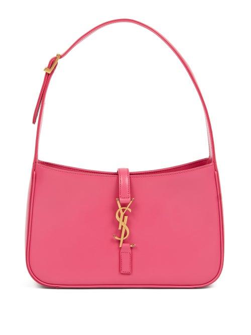 Saint Laurent - Le 5  7 Ysl-monogram Leather Shoulder Bag - Womens - Fuchsia