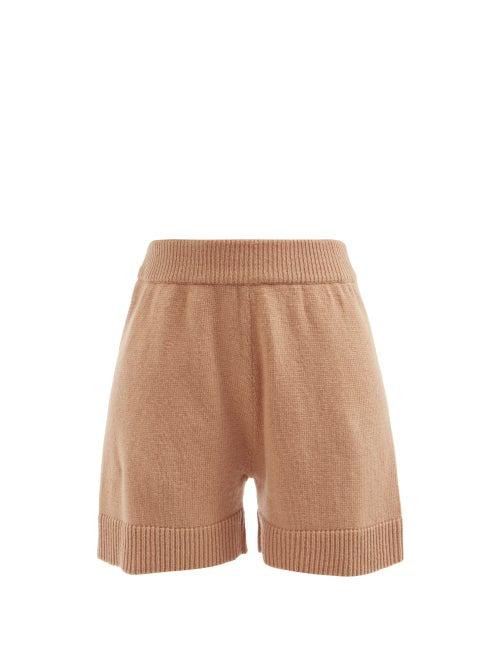 Ladies Rtw The Frankie Shop - Juno High-rise Wool-blend Shorts - Womens - Camel