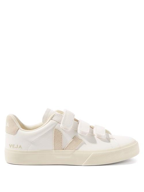 Veja - Recife Velcro Leather Trainers - Womens - White Multi