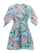 Matchesfashion.com Jw Anderson - Mystic Paisley-print Linen Mini Dress - Womens - Blue Multi