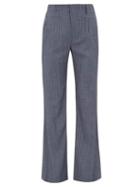 Matchesfashion.com Altuzarra - Zeke Striped Wool-blend Trousers - Womens - Blue