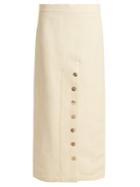 Raey Linen Button-front Skirt