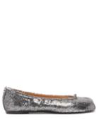 Matchesfashion.com Maison Margiela - Tabi Split Toe Sequinned Ballet Flats - Womens - Silver