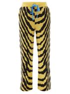 The Elder Statesman - Tiger-intarsia Cashmere Track Pants - Womens - Yellow Multi