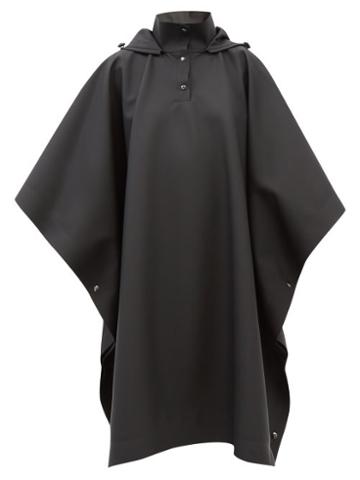 Kassl Editions - Hooded Rubberised Cape - Womens - Black