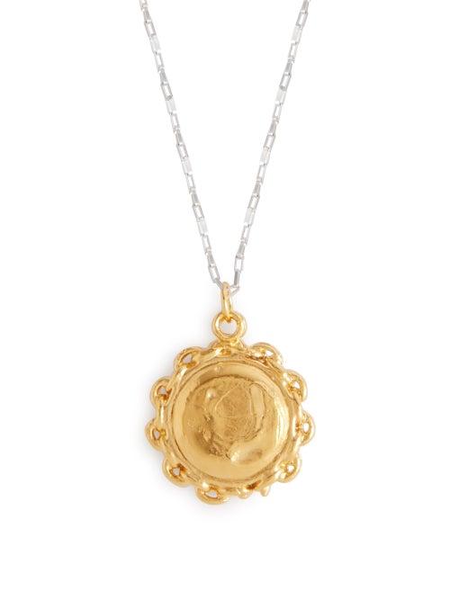 Matchesfashion.com Alighieri - Invisible Compass Gold Plated Necklace - Womens - Silver Gold