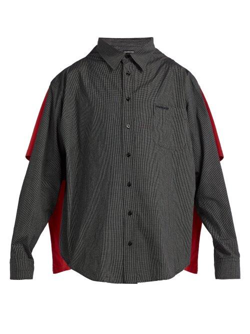 Matchesfashion.com Balenciaga - Double Layered Convertible Shirt - Mens - Black