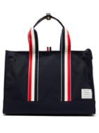 Matchesfashion.com Thom Browne - Tricolour Striped Leather & Canvas Tote Bag - Mens - Navy