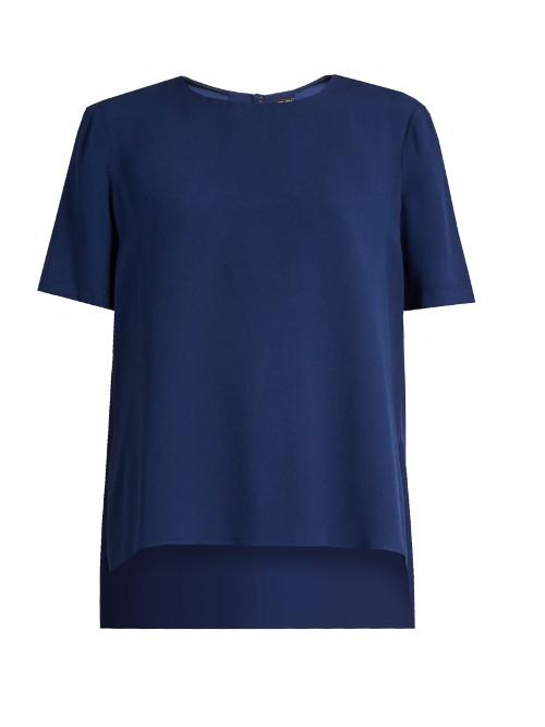 Adam Lippes Short-sleeved Satin-crepe Top