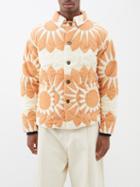 Bode - Grand Daisy Patchwork Cotton Jacket - Mens - Orange
