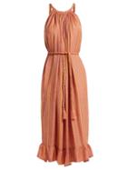 Matchesfashion.com Apiece Apart - Caspia Braided Long Dress - Womens - Nude Multi