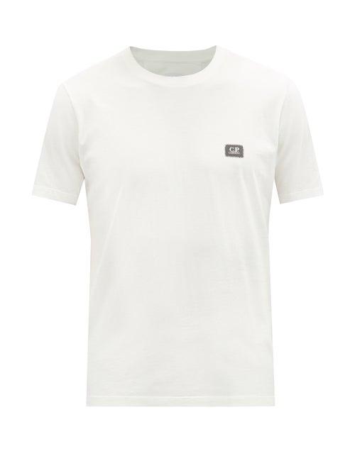 C.p. Company - Logo-patch Cotton-jersey T-shirt - Mens - Ivory