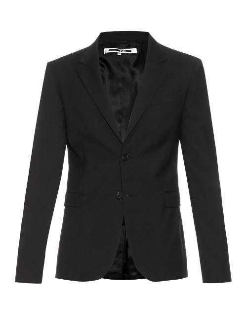 Mcq Alexander Mcqueen Zip-cuff Two-button Wool Blazer