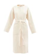 Acne Studios - Oma Collarless Belted Wool-blend Coat - Womens - Cream