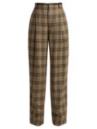 Matchesfashion.com Joseph - Riska Checked Virgin Wool Trousers - Womens - Grey Multi