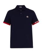 Matchesfashion.com Moncler - Maglia Cotton Piqu Polo Shirt - Mens - Navy
