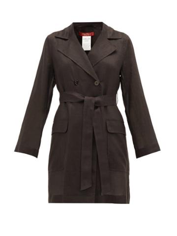 Matchesfashion.com Max Mara Studio - Zinco Trench Coat - Womens - Black