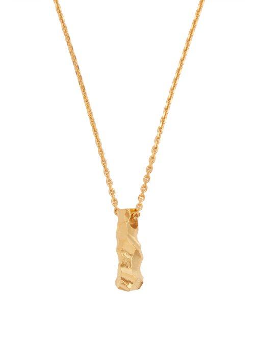 Matchesfashion.com All Blues - Rauk Carved Gold Plated Necklace - Mens - Gold