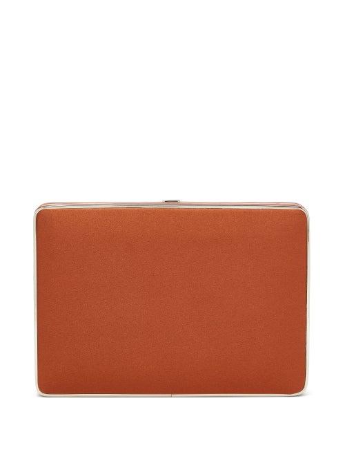 Matchesfashion.com Hunting Season - The Square Compact Satin Clutch - Womens - Orange