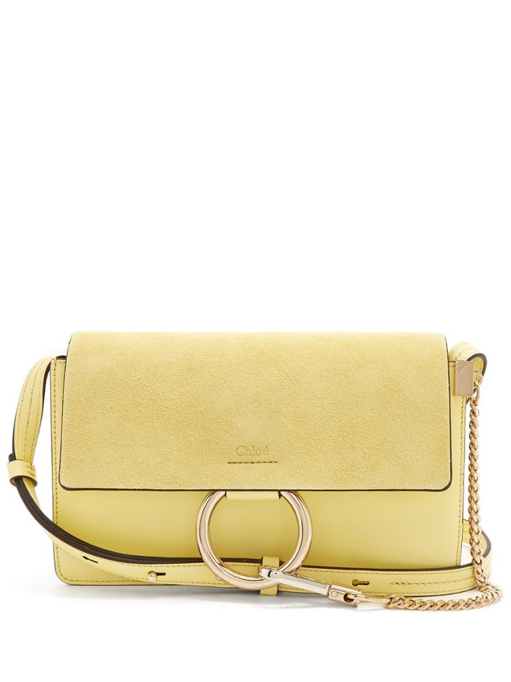 Chloé Faye Small Leather And Suede Cross-body Bag