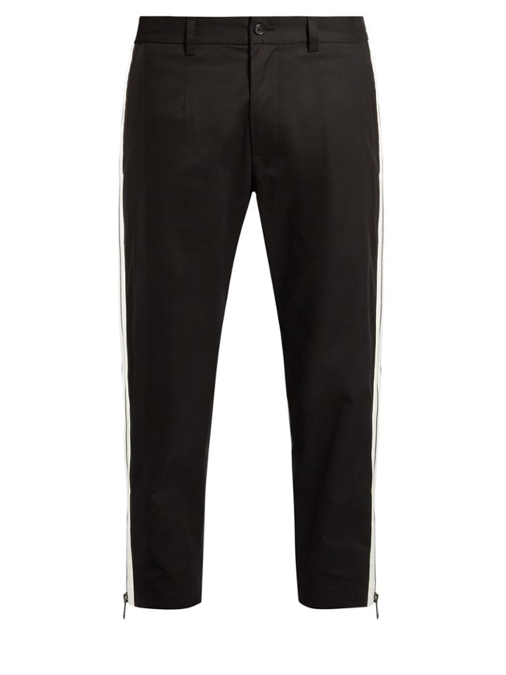 Dolce & Gabbana Side-zip Cropped Piqu Trousers