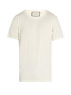 Matchesfashion.com Gucci - Logo Print Distressed Cotton T Shirt - Mens - White