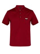 Matchesfashion.com Prada - Logo Patch Cotton Jersey Polo Shirt - Mens - Red