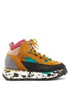 Matchesfashion.com Acne Studios - Bertrand Canvas And Suede Hiking Boots - Womens - Tan Multi