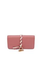 Ladies Accessories Chlo - Alphabet Grained-leather Continental Wallet - Womens - Pink Multi