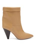 Matchesfashion.com Isabel Marant - Luido Leather Ankle Boots - Womens - Beige