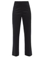 Jil Sander - Cropped Crinkle-crepe Straight-leg Trousers - Womens - Black