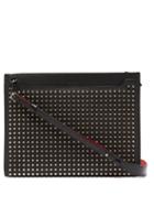 Matchesfashion.com Christian Louboutin - Skypouch Spike Embellished Leather Pouch - Mens - Black