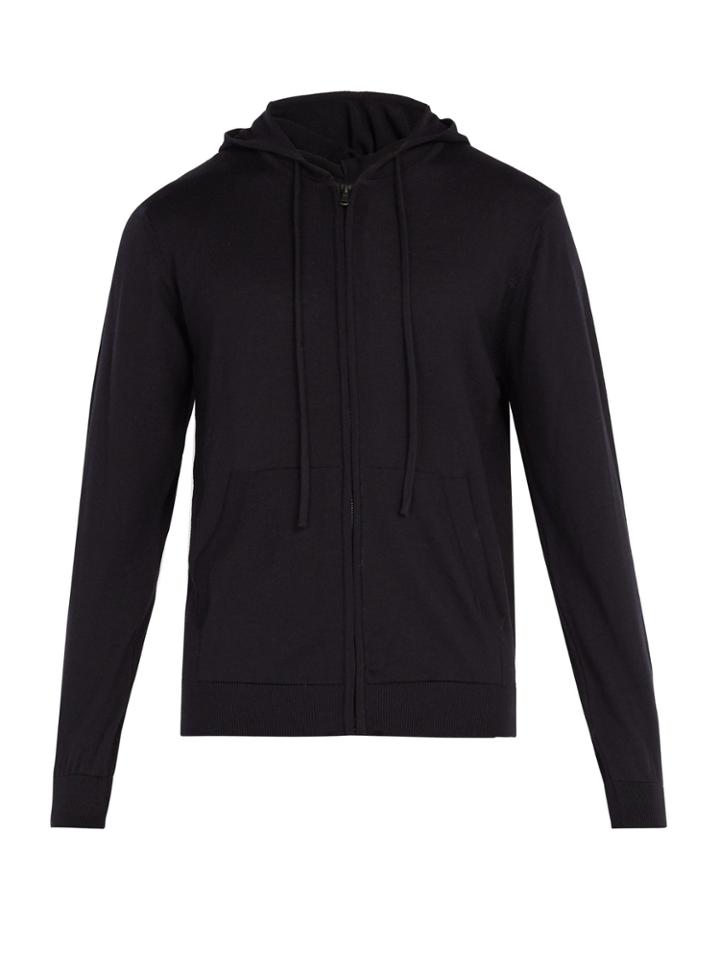 Sunspel Zip-through Hooded Wool Sweatshirt