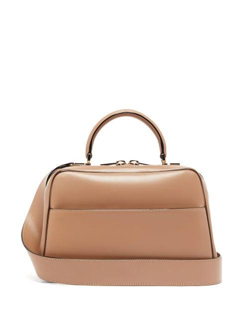 Matchesfashion.com Valextra - Serie S Medium Smooth Leather Shoulder Bag - Womens - Grey