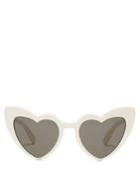 Saint Laurent Loulou Heart-frame Acetate Sunglasses