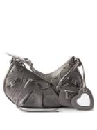 Balenciaga - Cagole S Leather Shoulder Bag - Womens - Dark Grey