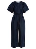 Apiece Apart Soleil Waist-tie Cotton-chambray Jumpsuit