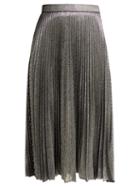 Matchesfashion.com Christopher Kane - Pleated Metallic Skirt - Womens - Silver