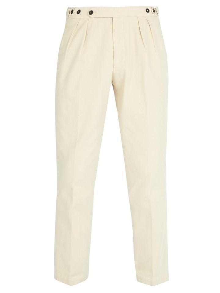 Massimo Alba Pleated Cotton Trousers
